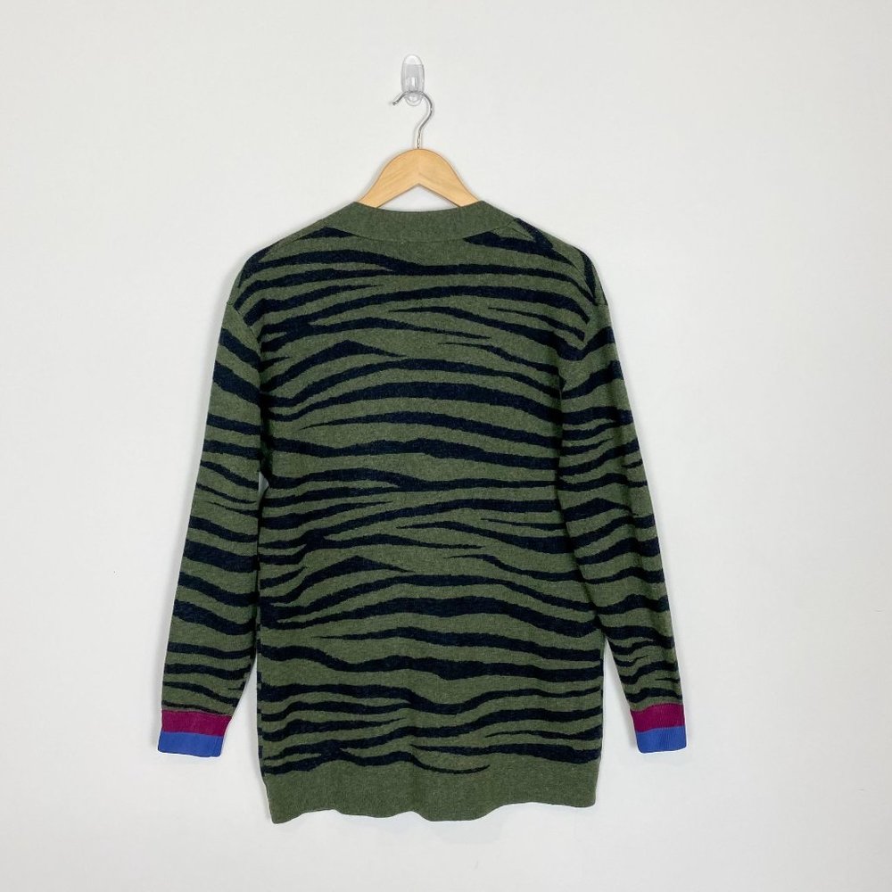 KULE Green and Black Striped Cardigan - Picture 6 of 12